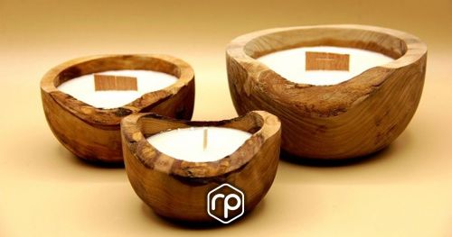 Scented candles rustic wood by Le Monde de Divine