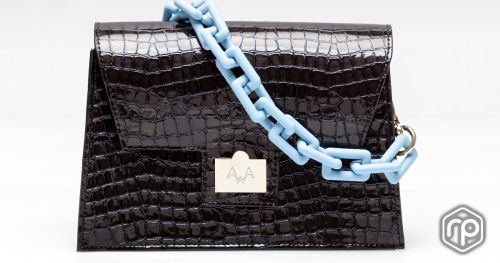 Black Mini Trapezio Handbag by AwA