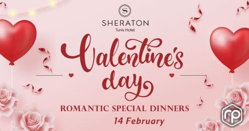 إجازة لشخصين مع عشاء ومنتجع صحي لعيد الحب في فندق شيراتون تونس